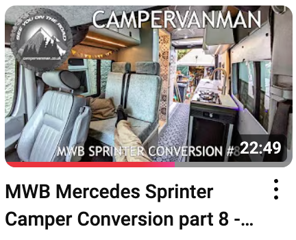 MWB Mercedes Sprinter camper conversion part 8 - beds, water tanks, tap, hob, lighting